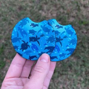 Sea Turtle Car Coaster Set | Car Accessories